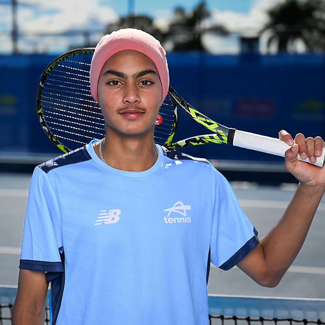 Har Abir Sekhon on court